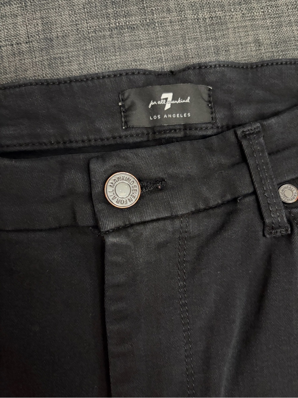 7 For All Mankind Women’s Black High Waist Skinny Jeans Size 31 - Picture 4 of 7
